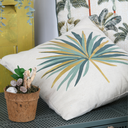 Casablanca Pillow Green & Gold Palm 16x16in