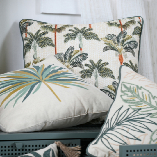 Casablanca Pillow Palms Multi 18x18in