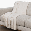Aria Boucle Throw Ivory 50x70in