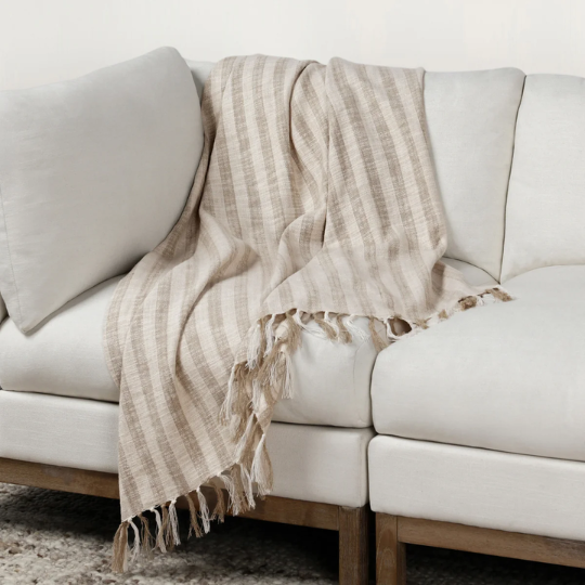 Linna Throw Ivory Natural 50x70in