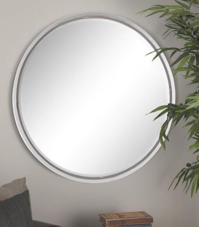 Modern Silver Mirror 30in