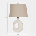 Cut Out Table Lamp White 23in