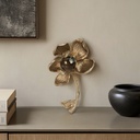 Darby Metal Flower Champagne 9in