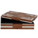 Ivory Wood Inlay Boxes 12in