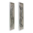 Marco Silver Wood Shadow Box Art 15x70in