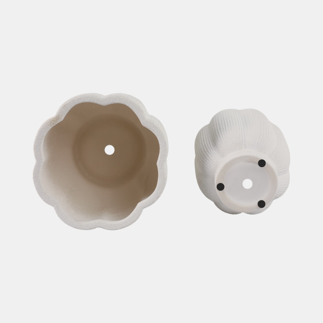 Scallop Shaped Planters 8in
