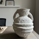 Paper Mache Vase With Handles 15in