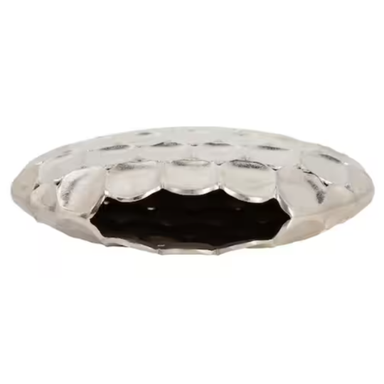 Oval Vase Silver 17in