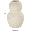 Ceramic Hourglass Textured Vase 12in