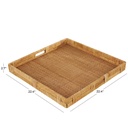 Handmade Rattan Decorative Tray 22x23in