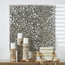 Handmade Shell Art in Acrylic Shadow Box 32x32in