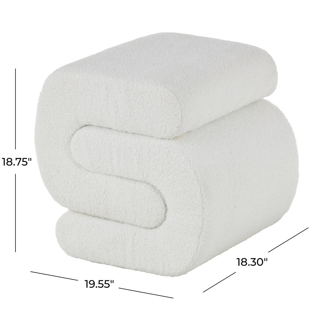 Interconnected S-Shaped Ottoman 20in