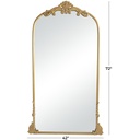 Ornate Gold Floor Mirror 42x72in