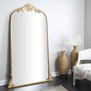 Ornate Gold Floor Mirror 42x72in