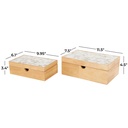 Wood & Seashell Box 12in