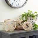 Woven Rattan Open Orbs 3pc