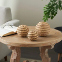 Braided Seagrass Decorative Orbs 3pc