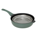 Cast Aluminium Deep Pan Green 11in