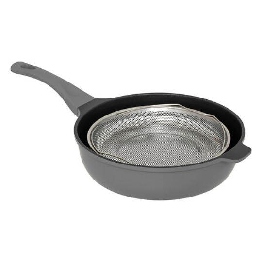 Cast Aluminium Deep Pan Grey 11in