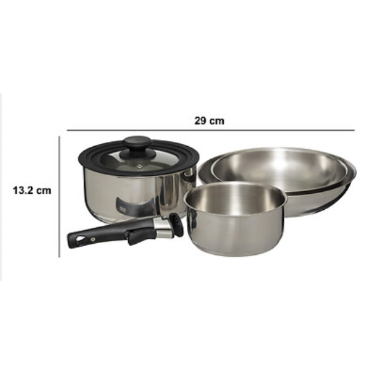 Cookware Set with Removable Handle 6pcs