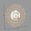 Sun Flore Mirror Rattan 19in