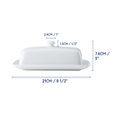 Chalk Porcelain Butter Dish 