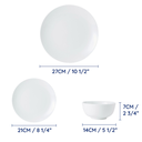 Chalk Porcelain Dinnerware Set 12pc