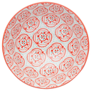 Glazed Stoneware Bowl Yellow Floral 6in