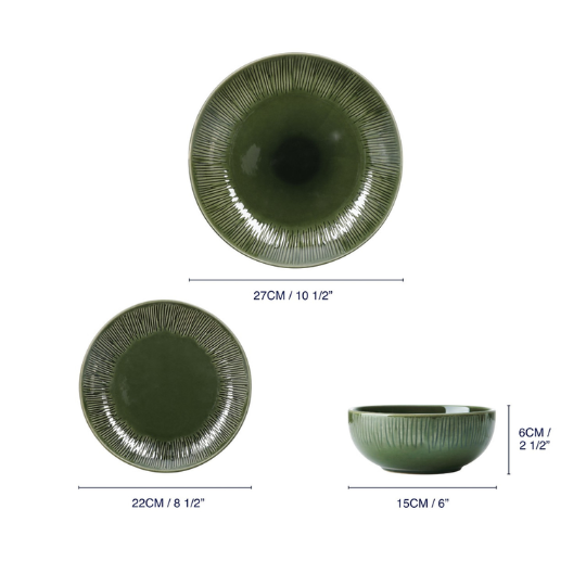 Jardin Porcelain Dinnerware Set 12pc