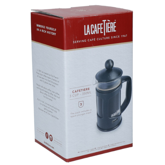 La Cafetiere French Press Black 3 Cup