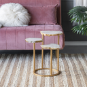 Agate Multi Top Side Table Gold 12x18in