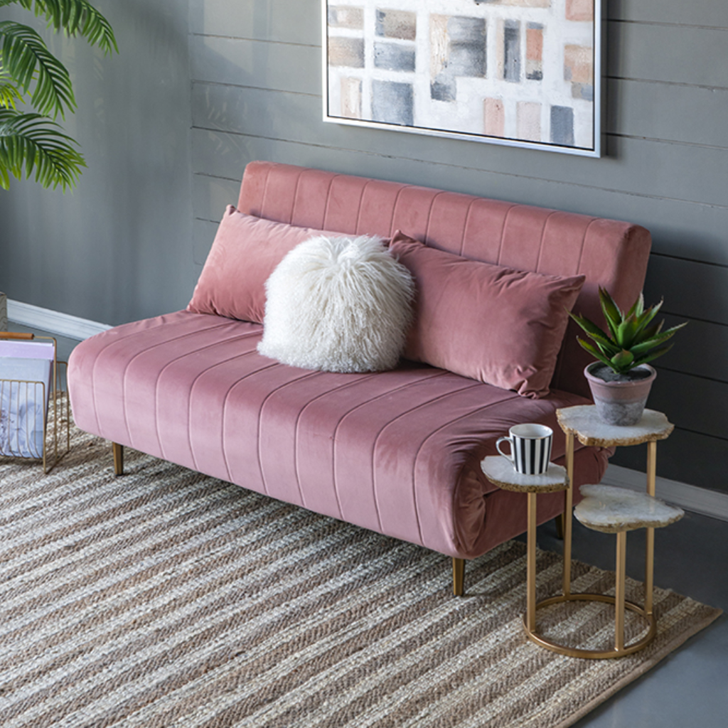 Agate Multi Top Side Table Gold 12x18in