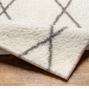 Cloudy Shag Rug Cream & Grey 8 x10ft