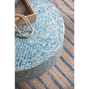 Hyperion Capiz Inlay Drum Coffee Table Turquoise 35x16in