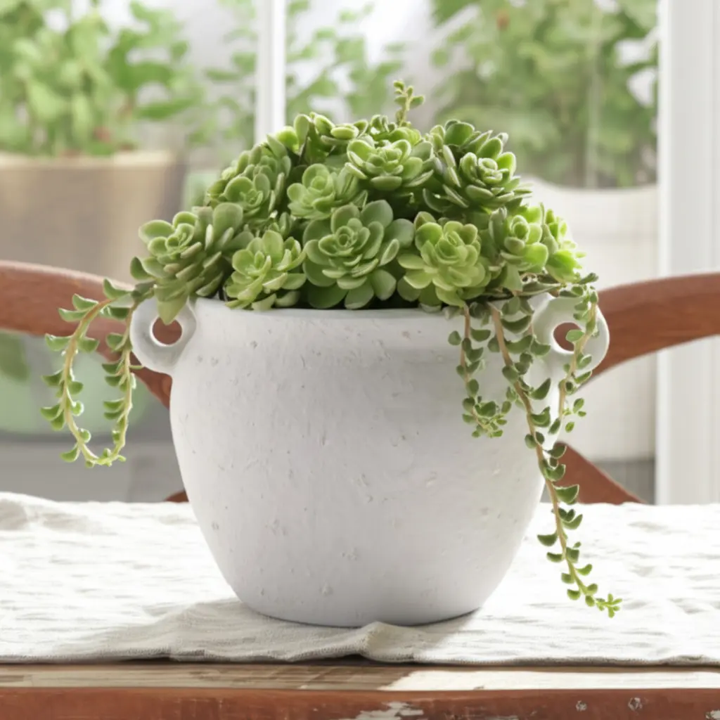 Textured Stoneware Jug Planter 10in (4).webp