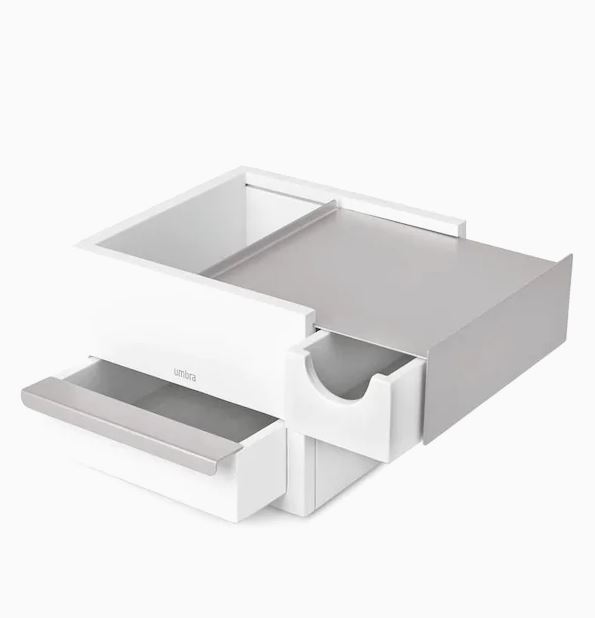 Stowit Jewellry Box White/ Nickel