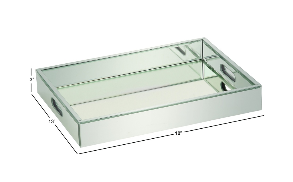 Mirrored Tray 23in