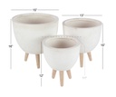 White Round Footed Planter Small