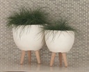 White Round Footed Planter Small