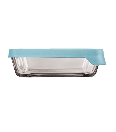 Anchor Hocking 6 Cup Rectangle Storage Container with Blue Lid