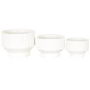 Groovy Geo Planter White 8in