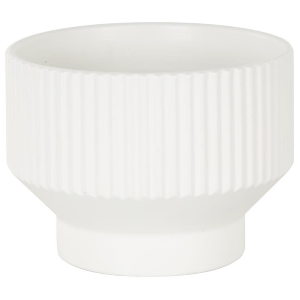 Groovy Geo Planter White 10in