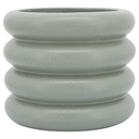 Ceramic Bibendum Planter Green 10in