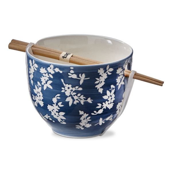 Floral Blue Noodle Bowl