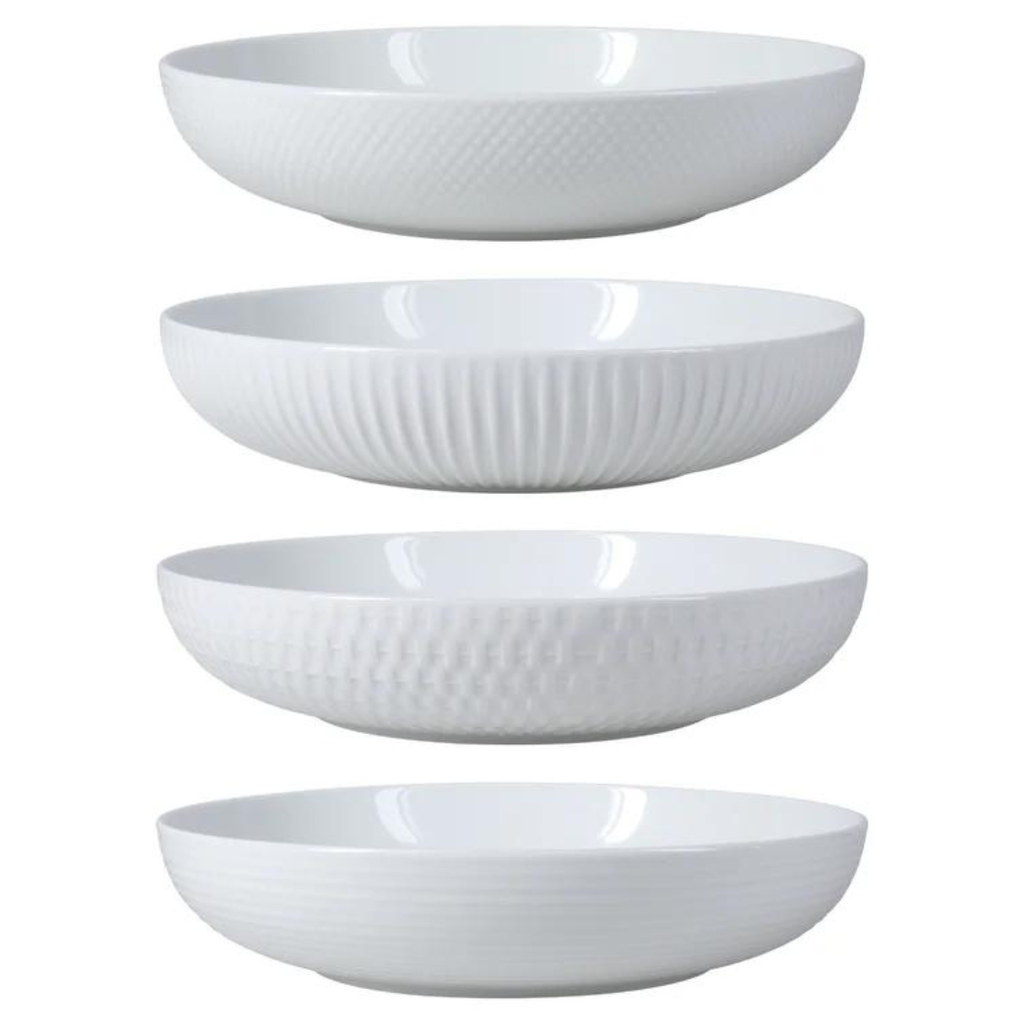 Assorted Dinner Bowls White
