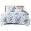 Pismo Beach Oversized Cotton Queen Comforter Set with Throw Pillows 6 pc