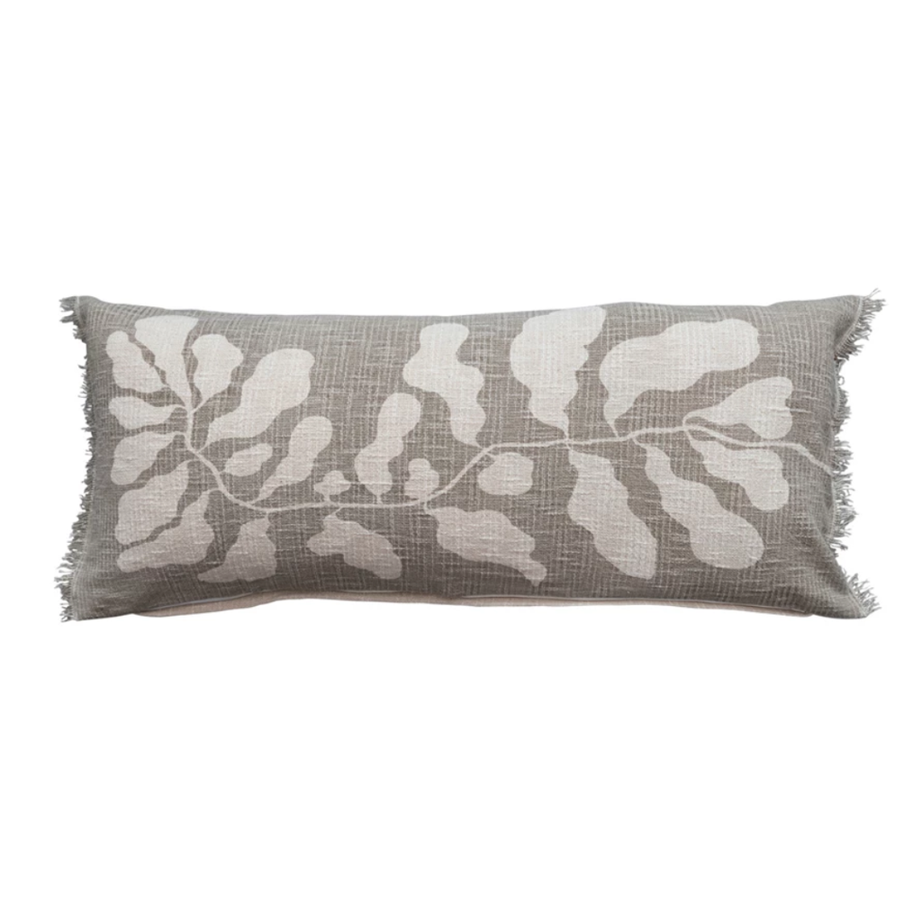 Botanical Print Lumbar Pillow 36x16in
