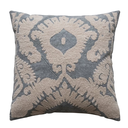Embroidered Damask Pillow 20in
