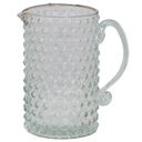 Hobnail Glass Pitcher 7.25in