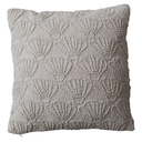 Linen Pillow with Seashell Pattern 20in